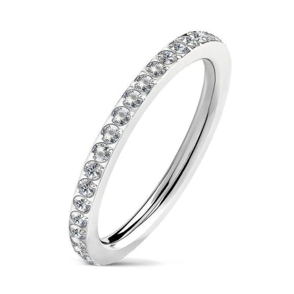 New 316L stainless steel eternity ring size 7